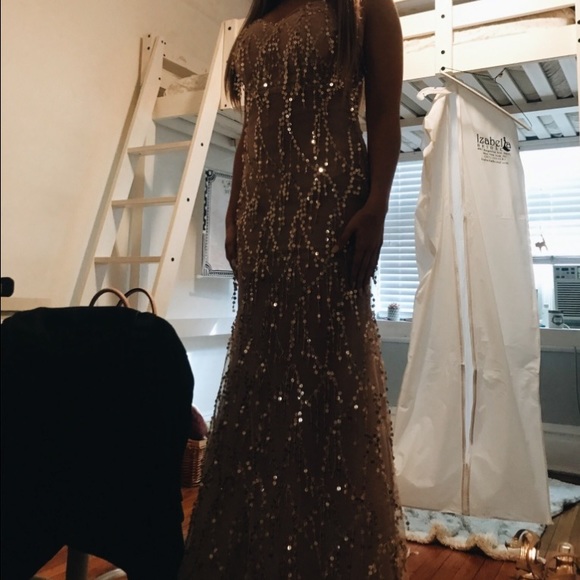 LAVENDERISH BEDAZZLED FLOOR LENGTH PROM DRESS CUSTOM MADE ORIGINAL - Picture 7 of 8